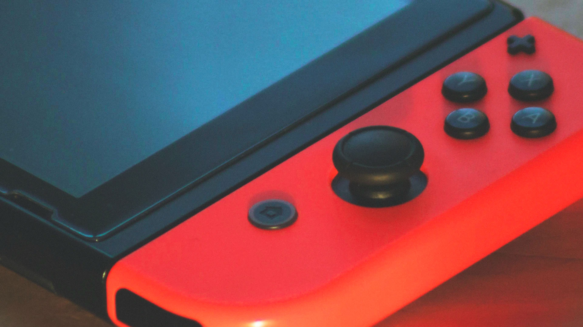 cropped image of a nintendo switch controller